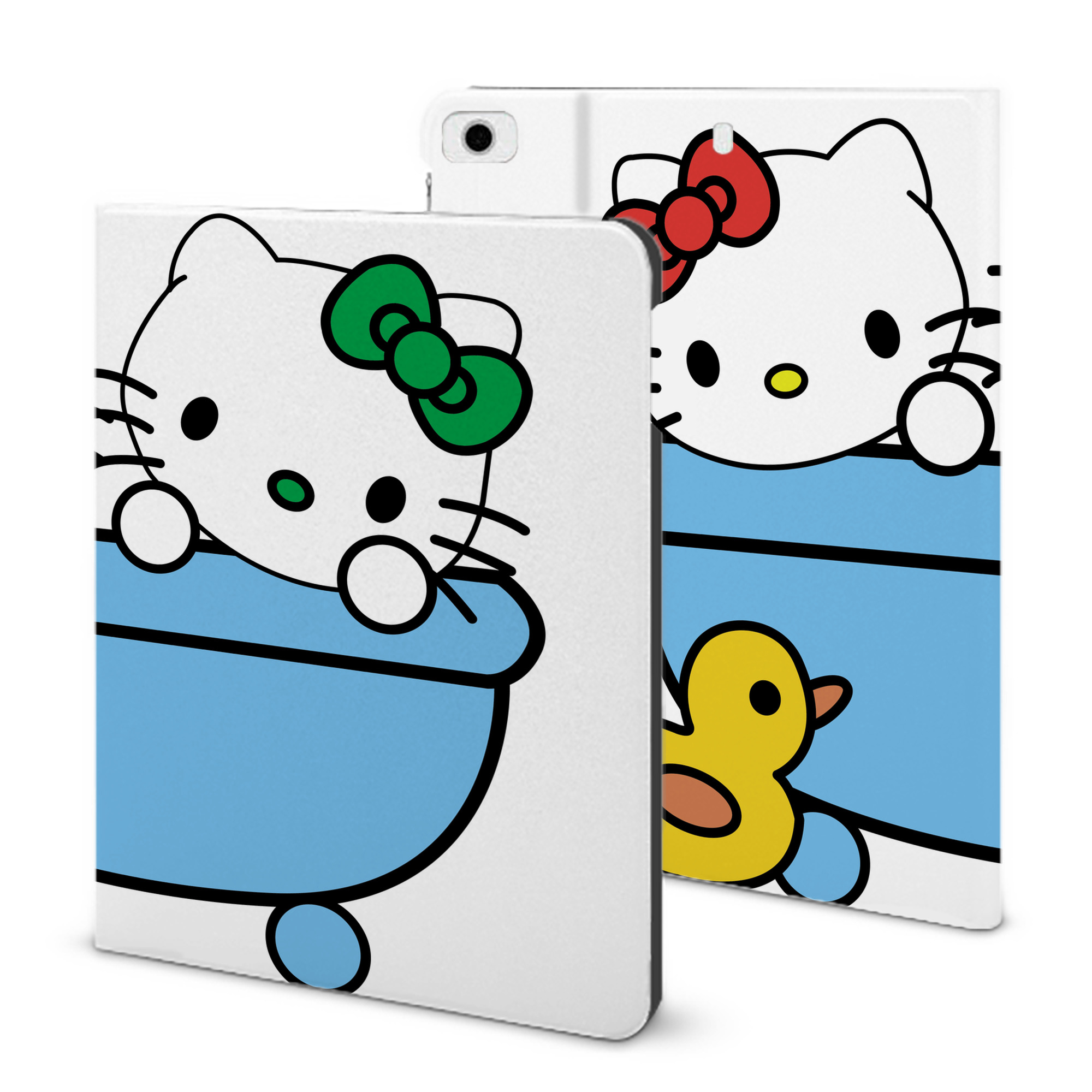 （画像用） Hello Kitty ハローキティ IPad ケース ブック型 PUレザー TPU 耐衝撃 軽量 薄型 ペン収納なし 全面保護 IPad 各モデル対応